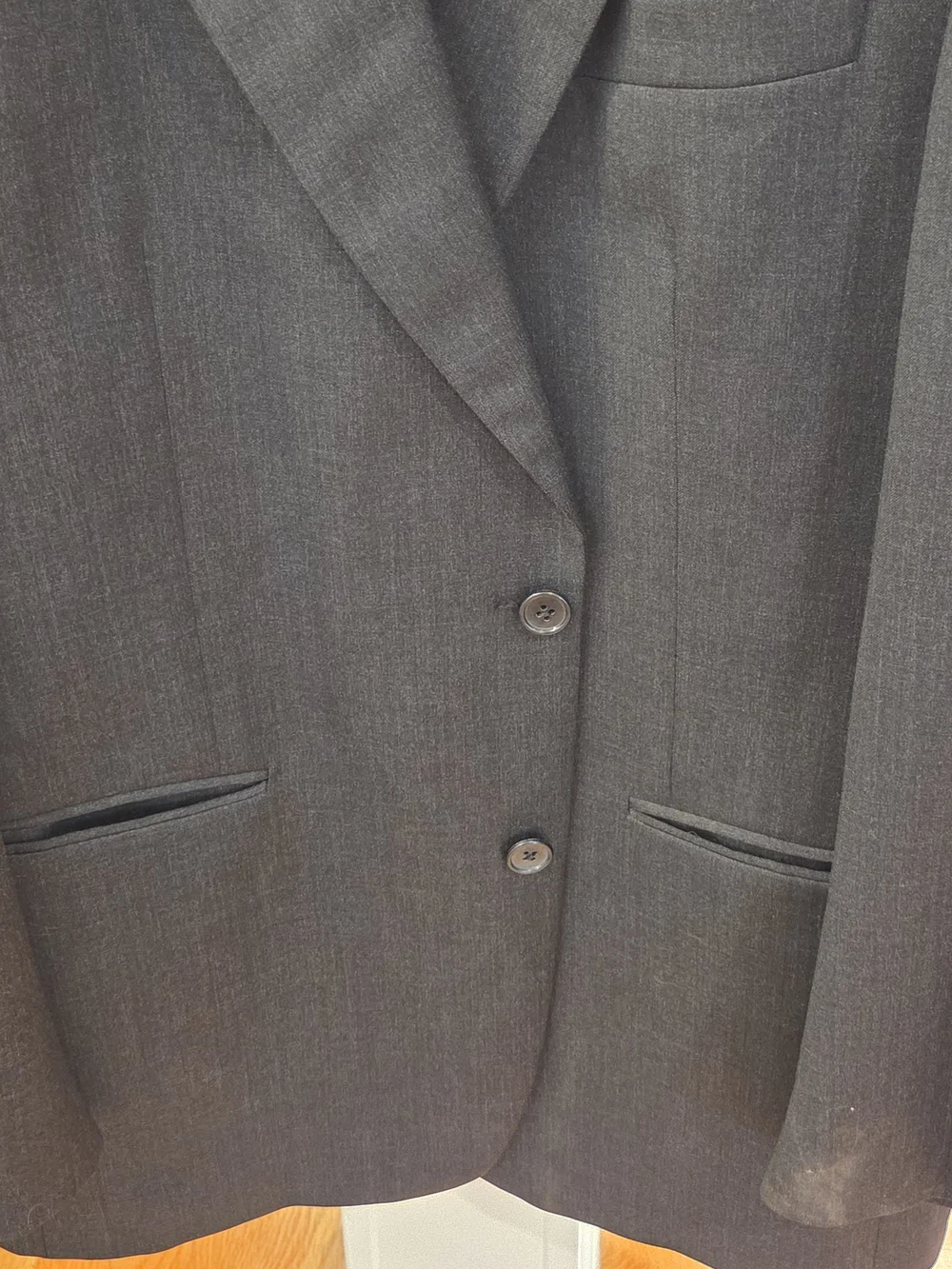 Brooks Brothers Mens Charcoal Gray Two-Button Notch Lapel Suit Jacket Blazer 41R